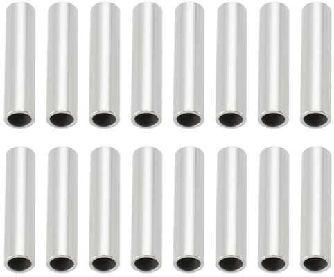 Create idea 500 Pezzi Manicotti Di Crimpatura Per Lenza Da Pesca 1,4mm ID 8mm Manicotti Di Crimpatura A Canna Singola Lunghi Manicotti Di Crimpatura In Rame Per Esche Da Mare Da Pesca