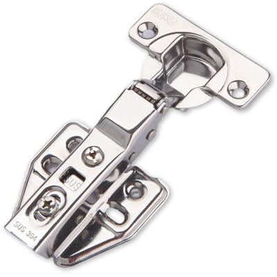 Cerniera per armadio a chiusura ammortizzata, stile europeo nascosto, hardware in metallo regolabile, argento (metà sovrapposizione, 1)