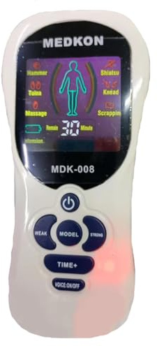 SFSSWSRYDF TENS - Dispositivo per alleviare il dolore e trattare schiena, collo, articolazioni, sciatica e corpo Elettrostimolatore muscolare,Bianca