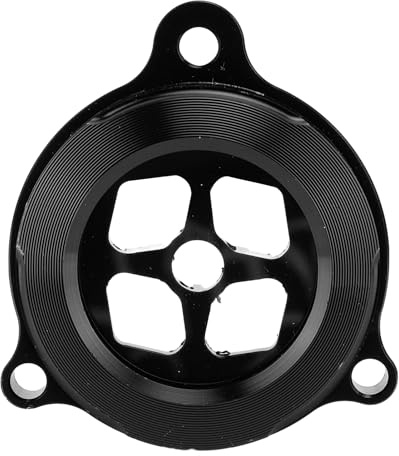 Luocute Tappo di Copertura Trasparente per Filtro Olio Motore, Accessori per Moto, Coperchio Trasparente per Filtro Olio Motore, Protezione Filtrante in Lega di Alluminio Lavorata a CNC (BLACK)