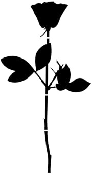 GreenIT Rose Car Window Mirror Sticker Tattoo Decals Vinyl Self-Adhesive Decorative Film Depeche Mode (Black, 12 cm)