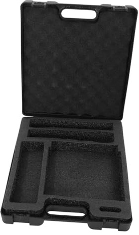 LRXIYODE Estuche de Transporte Plástico Negro con Gran Capacidad Resistente al Desgaste con Forro de Esponja para Micrófono Condensador para Presentaciones y Entrevistas al Aire Libre