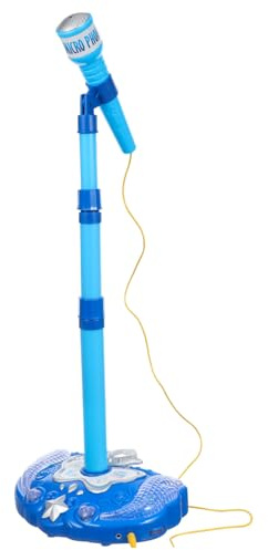 BCOATH Data [ Microfono Giocattolo Per Bambini , Giocattolo Musicale Microfono Blu , Educativo Karaoke Senza Batteria Per Bambine e Bambini ]