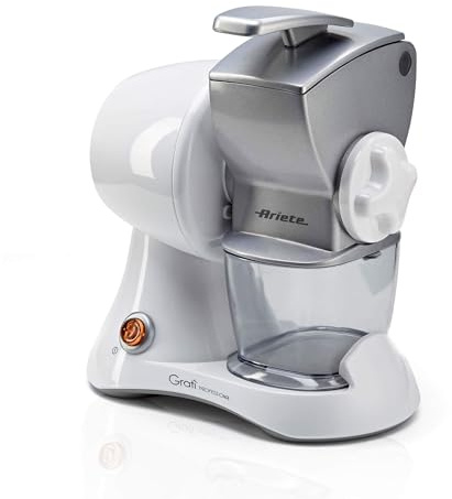 Ariete 448 Gratì Professional - Grattugia Elettrica Con Rullo Professionale, Contenitore Estraibile Con Tappo Salvafreschezza, 130W, Bianco/Silver