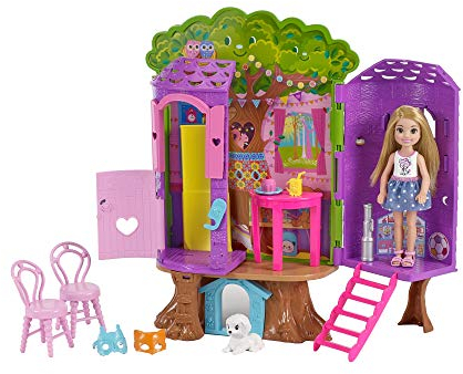 Barbie FPF83 - la Casa sull'Albero di Chelsea - con Bambola Inclusa - Due Piani e Accessori