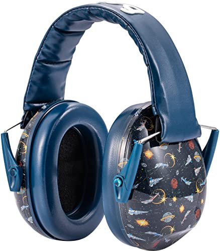 Snug Kids Earmuffs – Noise Reduction for Toddlers & Children – Adjustable, Lightweight, Foldable, Soft & Comfortable - Space Wars
