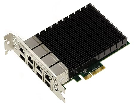 KALEA-INFORMATIQUE Carte contrôleur PCI Express réseau 8 Ports LAN Gigabit Ethernet sur Port PCIe x4 avec Prises 10/100/1000 Type RJ45 avec Chipset Intel I350