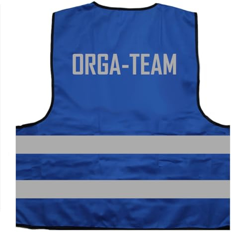 Orga-Team Warnweste BZW. Signalweste mit reflektierendem Aufdruck ID: 777