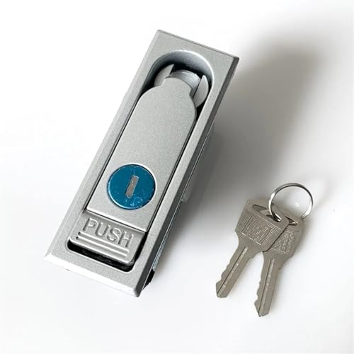 Elektrisches Kastenschloss aus Zinklegierung, elektrisches Schrankschloss, mechanisches Flugzeugschloss, universelles Schrankschloss, 1 Stück(Silver-2pcs-Zinc)