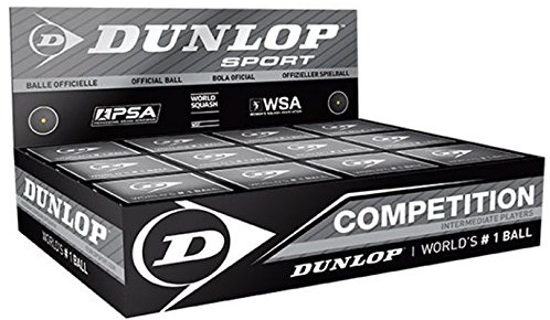 Dunlop Competition (Single Dot) Squash Ball BOX (12-Balls)