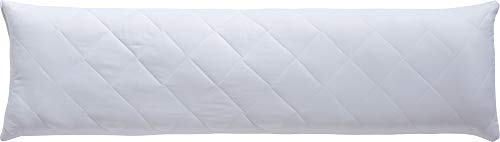 REDBEST Seitenschläferkissen, Stillkissen, Schwangerschaftskissen Atlanta weiß Größe 40x140 cm - optimaler Feuchtigkeitsabtransport, Liegekomfort, waschbar - versteppter Bezug