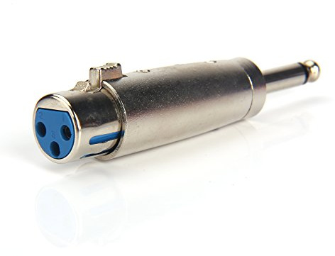 Devinal Professional 6.35mm 1/4 Inch Mono Male Plug to 3 Pin XLR Female Jack Stereo Audio Microphone Adapter Converter Connector