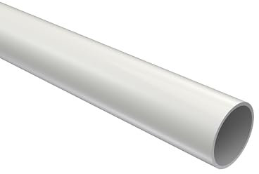 INTERDECO Gardinenstangen-Rohr 20 mm aus Metall, Weiß, Zubehör für Vorhangstangen und Stilgarnituren, Typ 1120901, 140 cm
