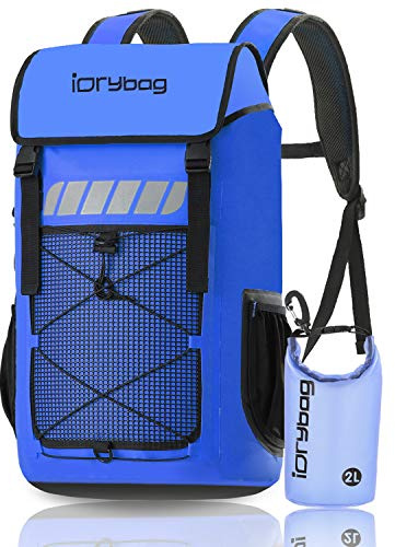 IDRYBAG Mochila Impermeable para Hombres 25L/45L, Bolsa Seca Impermeable para Kayak, Mochila Seca para Senderismo