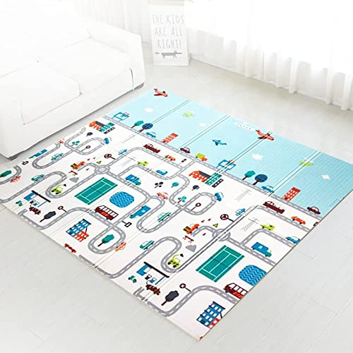 Gutsbox Baby Spielmatte, Krabbelmatte Faltbare Baby Spielteppich, Doppelseiten Kinderteppich, XPE Material, ungiftig, wasserdicht, Anti-Rutsch, BPA Frei, 180 x 120 x0.5cm