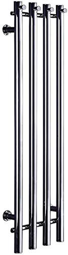 Scaldasalviette Scaldasalviette Elettrico, Montato a Parete 304 Acciaio Inossidabile 4 Barre Scaldasalviette Riscaldato Verticale Porta Accappatoio Accessori Bagno 90W (37,4 X 10,1 X 4,2 Pollici),