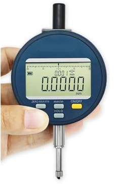 FUNTLY Digitale Anzeige Messuhr Präzisionswerkzeug 0–12,7/25,4/50,8 mm, 0,5 μm Auflösung, Digitale Anzeige, Messgerät, Anzeige, Messwerkzeuge