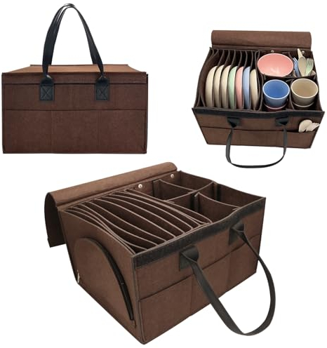 Surmounty Tellerhalter Wohnmobil, Tassenhalter Wohnmobil Filz, Geschirr Aufbewahrung Wohnmobil für Camping, Wohnmobil und Küche