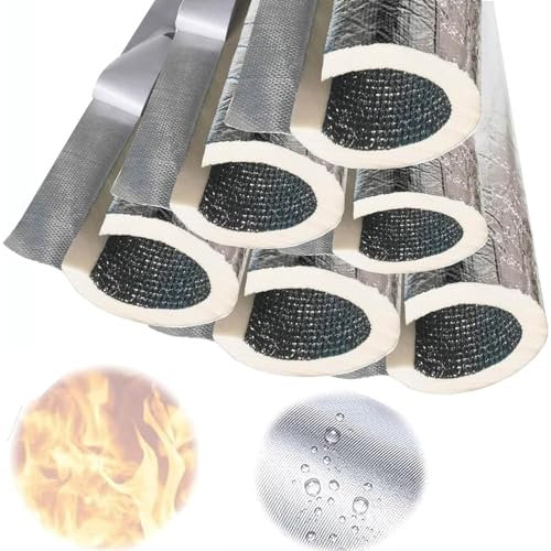 Cinta aislante for tuberías Tubo de espuma aislado Cinta aislante for tuberías for protección contra heladas invernales, autoadhesiva, for tuberías de agua fría y caliente, reduce la pérdida de calor