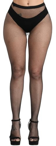 Nätstrumpbyxor för kvinnor fisknätstrumpor hög midja lårhöga strumpor strumpbyxor Nätstrumpor (DE/NL/SE/PL, Alfa, One size, Regelbunden, Regelbunden, Nätstrumpor Svart – S/Nät)