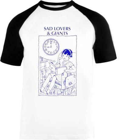 Sad Lovers & Giants Graphic Unisex Baseball T-Shirt Kurze Ärmel Herren Damen Weiß Schwarz
