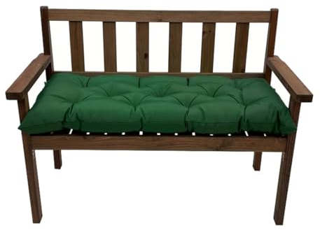 ZOKT Sitzauflage Bank, Sitzkissen Outdoor, Bankkissen, Bankauflagen, Garten Sitzbank Kissen Wasserdicht, Sitzpolster Bank, Dunkelgrün, 150×50×8cm