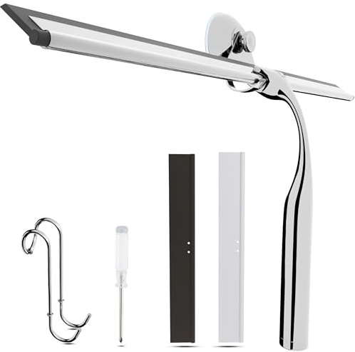 Wunset Superior-Duschabzieher-Auswahl: Mit Abziehern aus Edelstahl, Silikon und Gummi, Wasserabstreifern, Badezimmerutensilien, Abziehern für Duschkabinen (35 cm, Silber)