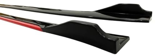 Auto Seitenschürze 4 Stücke Für VW Für Golf MK7 MK 7,5 MK5 MK6 Auto Seitenschweller Verlängerung Rocker Panels Lip Splitter Spoiler Stoßstange Auto Seitenrock Splitter(Red+Gloss Black)
