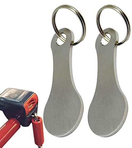 Jetons de caddie – Jetons de caddie durables avec porte-clés | Fermoir porte-clés de taille pièce de monnaie pour casiers de supermarché | Cadeau pratique pour les acheteurs et commodité quotidienne