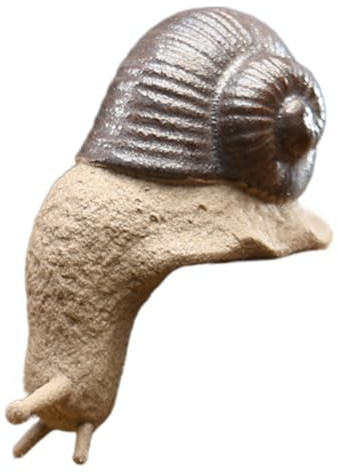 amangul Grobe Keramikschnecke, Miniatur-Figur, Keramik, Dekoration für Zuhause, Schreibtisch, Feen, Garten, Bonsais, Pflanzen-Dekoration (groß, Schnecke)