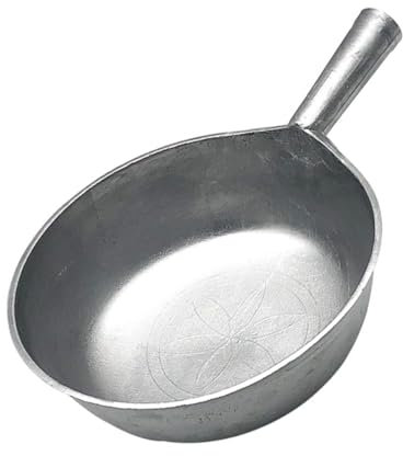 EXHUMKY Cucchiaio Multifunzionale Con Manico Corto Per Lavaggio e Annaffiatura Accessorio Retro Per Cucina e Giardinaggio Con Capacità Ampia e Design Ergonomico