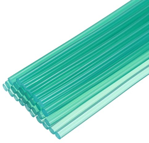 QUARKZMAN 30 Pièces Bâtons de Colle Chaude pour Pistolet, 7mm x 200mm Recharge Universelle pour Pistolet à Colle pour Bricolage, Artisanat, Réparations, Loisirs Créatifs, Bleu