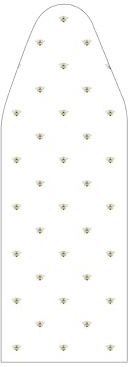 Ironing Board Cover Thick Elasticated Replacement Ironing Board Covers Heat Reflective Non Slip Padded Cover Easy-Fit Large Ironing Boards 135 x 45 for Home Use (Bee Printed)