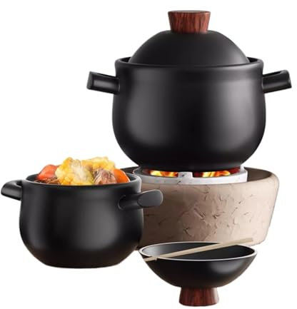 Gryta gryta keramiska köksredskap soppgryta gasspis högtemperaturbeständiga matlagningspannor för gaskök Crock Pot för alla typer av spisar