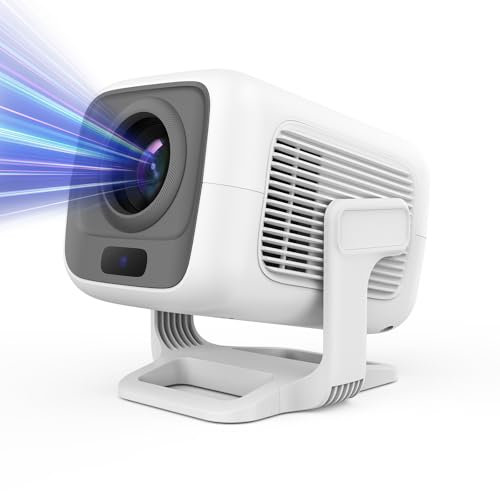 Mini Projector with WIFI 6 and Bluetooth, Native 1080P HD Supports 4K, Portable Projector with Auto Keystone, Movie Projector for Laptop, PC, Smartphone.