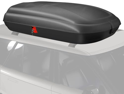COSTWAY Car Roof Box, 400L/480L Capacity Hard Rooftop Cargo Carrier with Security Keys, Waterproof Rooftop Luggage Storage Box for Car, SUV, Van, Fits Most Cars (400L)
