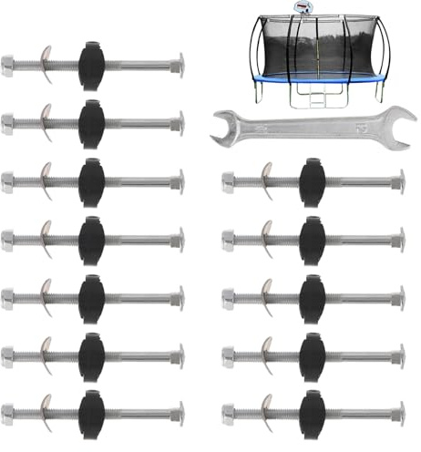 Trampoline Screws - 12 cm Galvanized Steel | Trampoline Spare Part, 12 Pieces Stabilization Parts Anti-fall Tools for Frame Bounce Net Enclosure Furniture Canopy Ten