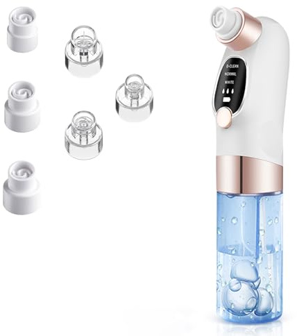 Succionador de Puntos Negros, Limpiador de Poros Facial Eléctrico Con 6 Cabezales 3 Modos, Extractor de Puntos Negros Facial para Eliminars Puntos Negro, Comedones y El Acné Graso