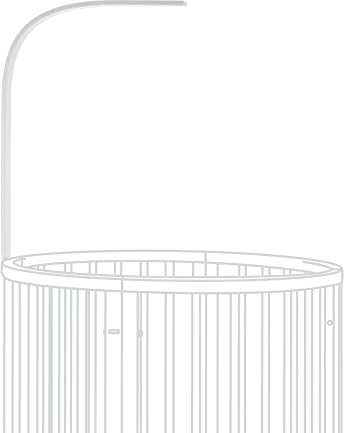 Stokke Sleepi Himmelstange, White – Hergestellt aus massivem Buchenholz – Einfach zu reinigen – Kompatibel mit Sleepi Baby-/Kinderbett & Mini