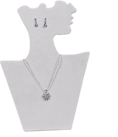 Yudu Kettenhalter Kettenaufsteller Schmuckbüste zusammenklappbar mit 2 Löchern (weiss)