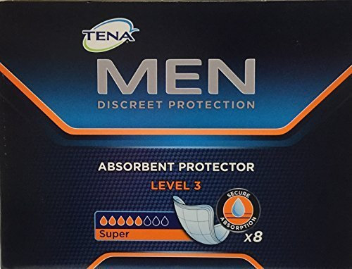 Tena Men Discreet Protection Level 3 Super x 8 Pads by Sca Hygiene Products