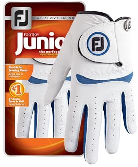 FootJoy 65950E Guantes de Golf, Unisex niños, Blanco/Azul, L