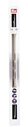 Prym 190352 Jackenstricknadeln Ergonomics 35 cm 3,00 mm, Alabasterweiß