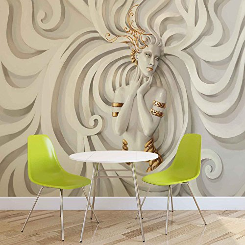 Forwall Vlies Fototapete Abstrakt 416x254 cm Frau | Hochwertige Vliestapete, für Wohnzimmer Schlafzimmer, Vliestapete Wandtapete Tapete 3D Effekt- inkl. Kleister