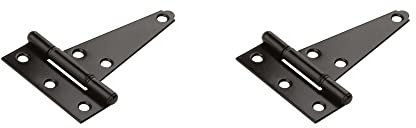 National Hardware N129-007 Schwere T-Scharniere, schwarz, 4 Inch