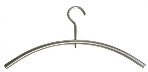 OBF-Online-Discount Grimme Pachet - Gruccia girevole in metallo di alta qualità, larghezza 445 mm, in acciaio inox spazzolato, colore: Argento