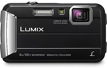 Panasonic LUMIX Waterproof Digital Camera Underwater Camcorder with Optical Image Stabilizer, Time Lapse, Torch Light and 220MB Built-In Memory – DMC-TS30K (Black)