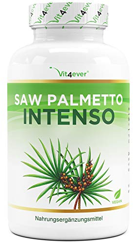 vit4ever Estratto di Saw Palmetto - 180 capsule con 500 mg di estratto - Premium: 5% di fitosteroli = 25 mg - Estratto di saw palmetto ad alto dosaggio - Senza additivi indesiderati - Vegan