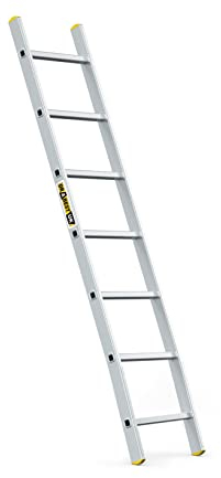 Drabest Scala Appoggio Alluminio 7 Gradini Scala Industriale Leggera Portata max 150 Gancio Gratuito