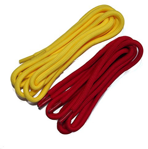 Warrior Clothing Twin Pack Red and Yellow Boot Laces 140cm